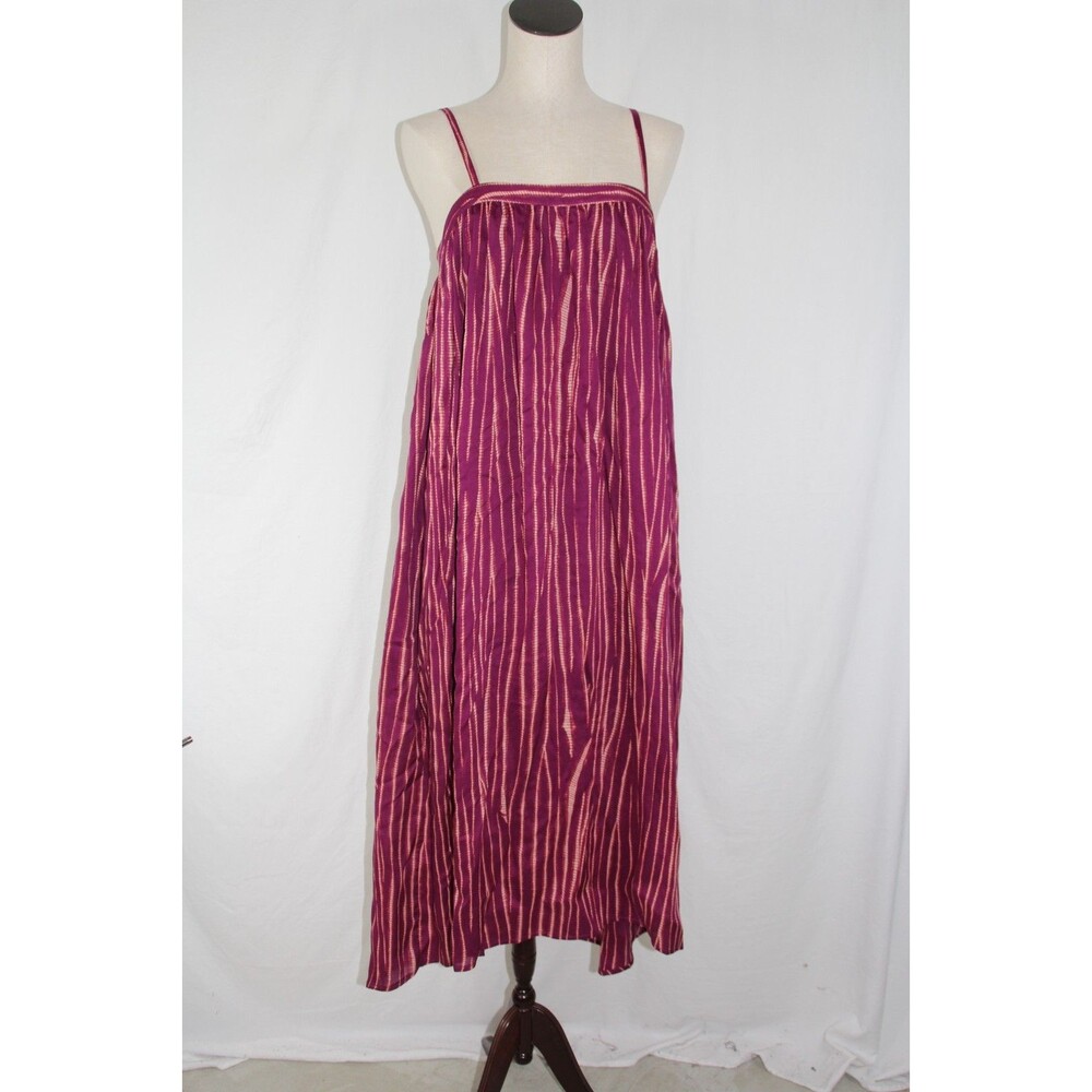 A New Day Maxi Dress Size S Purple Tie Dye Striped Resort Summer Beach Mumu NEW